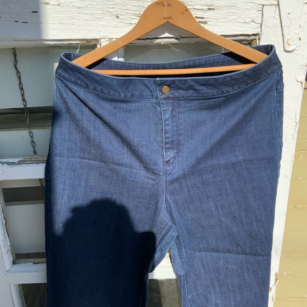 Joan Rivers Blue Denim Crop Pants